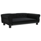 Vidaxl Hundekorb 95x55x30 cm künstliches Leder schwarz