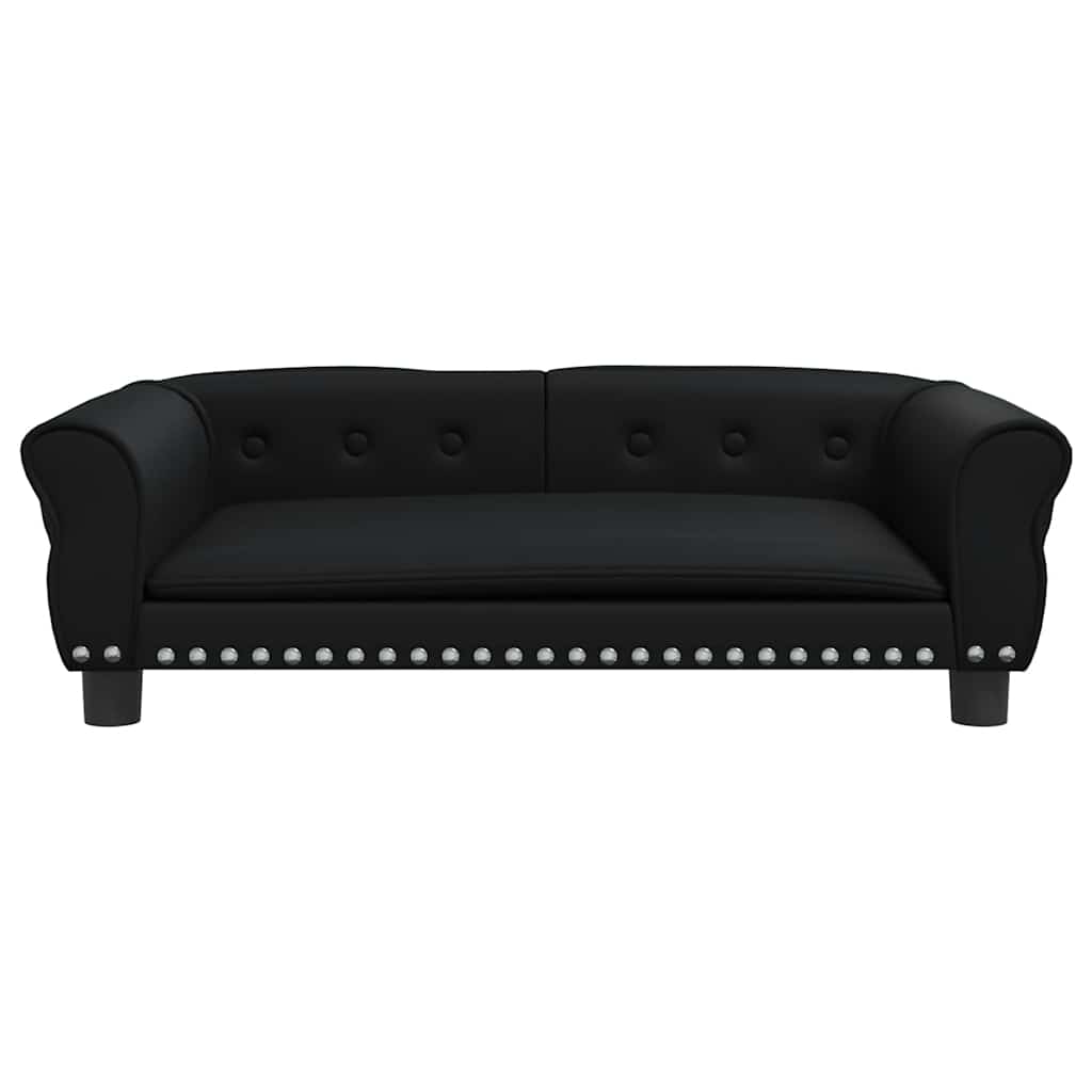 Vidaxl Hundekorb 95x55x30 cm künstliches Leder schwarz