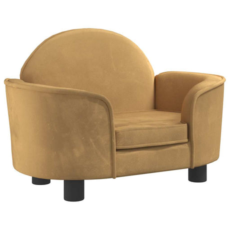Vidaxxl Hundebett 66x40x45 cm samtbraun