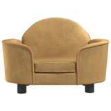 Vidaxxl Hundebett 66x40x45 cm samtbraun