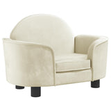 Vidaxxl Hundebett 66x40x45 cm Samt cremefarben
