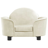 Vidaxxl Hundebett 66x40x45 cm Samt cremefarben