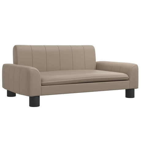 Vidaxxl Hundebett 70x45x30 cm Kunstleder cappuccinofarben