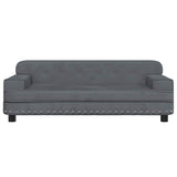 Vidaxl Hundekorb 90x53x30 cm Samt dunkelgrau
