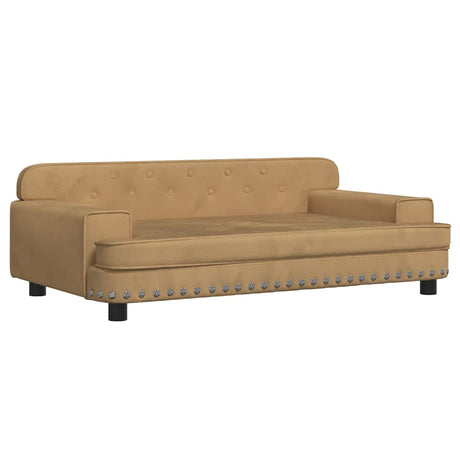 Vidaxxl Hundebett 90x53x30 cm samtbraun