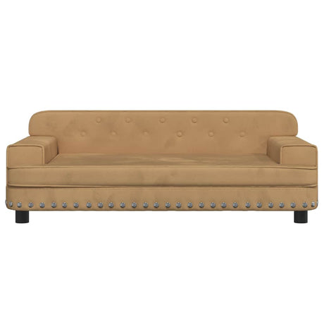 Vidaxxl Hundebett 90x53x30 cm samtbraun