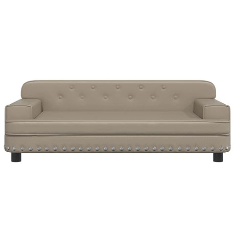Vidaxl Hundekorb 90x53x30 cm künstlicher Leder Cappuccinocolid