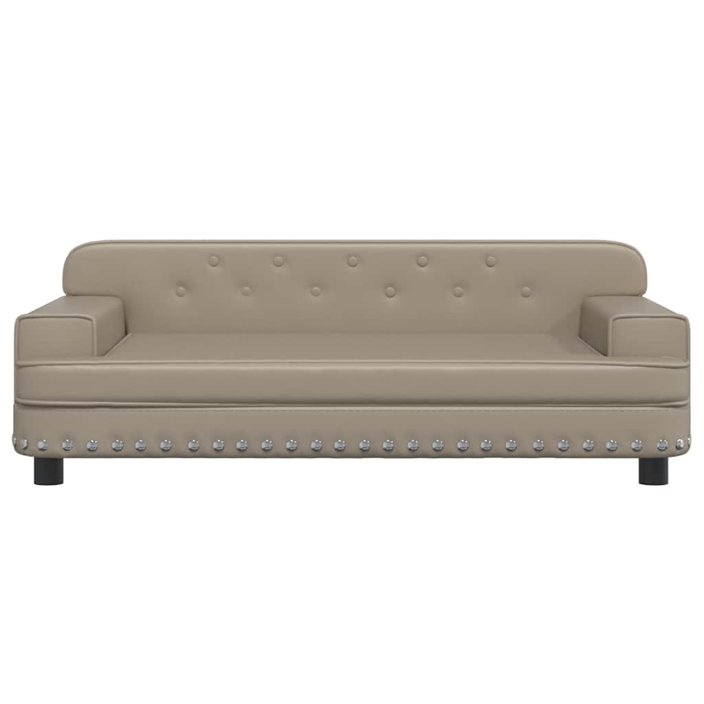 Vidaxl Hundekorb 90x53x30 cm künstlicher Leder Cappuccinocolid