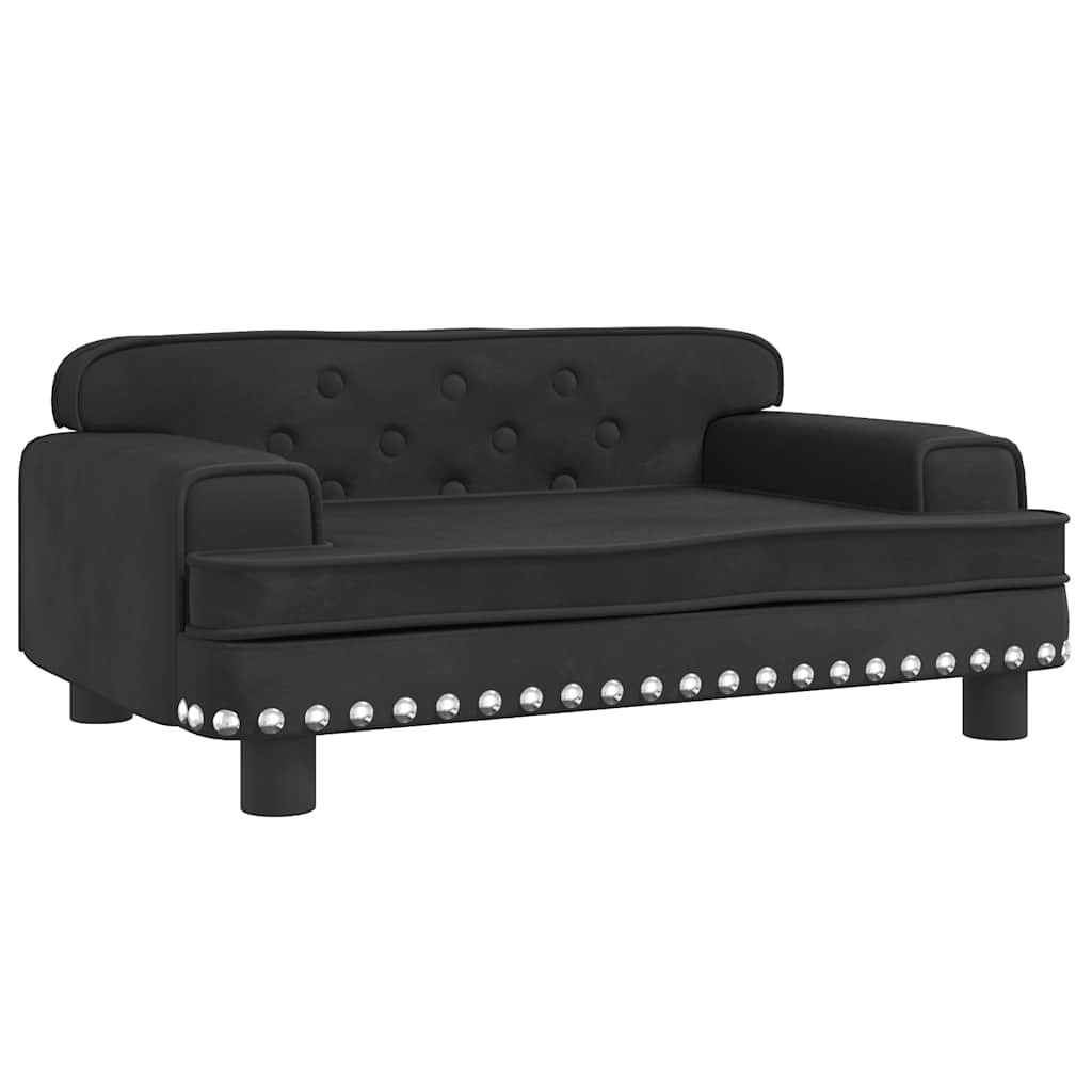 Vidaxl Hundekorb 70x45x30 cm Samt Schwarz