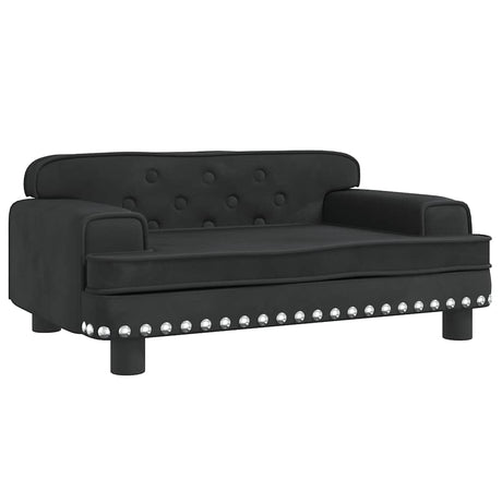 Vidaxl Hundekorb 70x45x30 cm Samt Schwarz