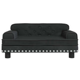 Vidaxl Hundekorb 70x45x30 cm Samt Schwarz