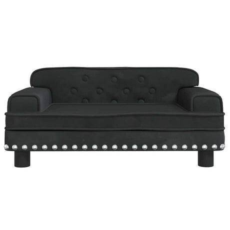 Vidaxl Hundekorb 70x45x30 cm Samt Schwarz