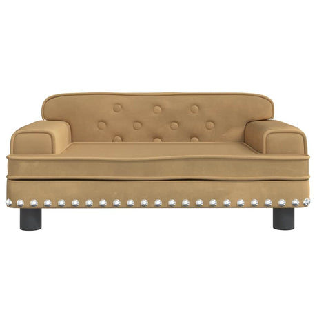 Vidaxxl Hundebett 70x45x30 cm samtbraun