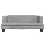 Vidaxl Hundekorb 80x45x30 cm Samt hellgrau