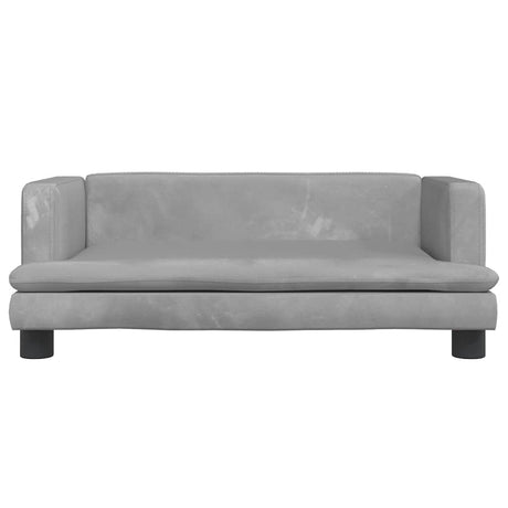 Vidaxl Hundekorb 80x45x30 cm Samt hellgrau