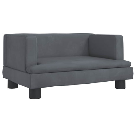 Vidaxl Hundekorb 60x40x30 cm Samt dunkelgrau