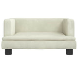 Vidaxxl Hundebett 60x40x30 cm Samt cremefarben
