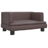 Vidaxxl Hundebett 60x40x30 cm Kunstleder braun