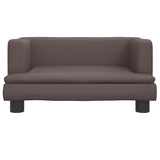 Vidaxxl Hundebett 60x40x30 cm Kunstleder braun