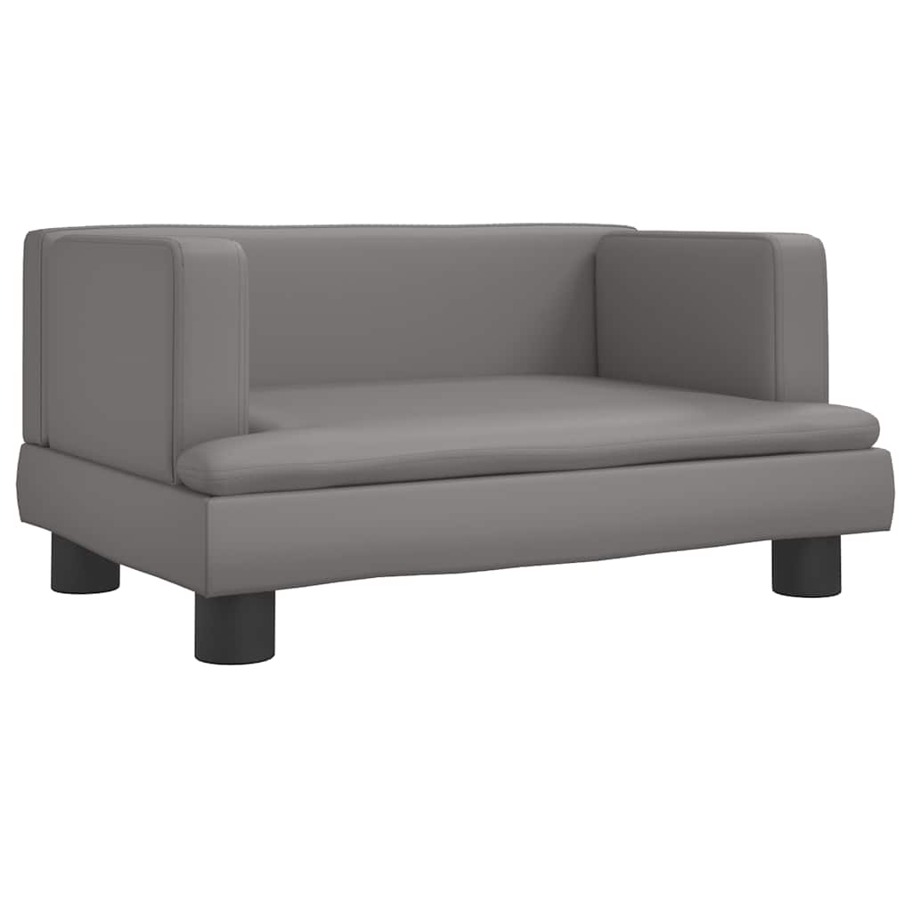 Vidaxxl Hundebett 60x40x30 cm Kunstleder grau