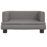 Vidaxxl Hundebett 60x40x30 cm Kunstleder grau