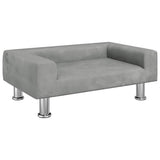 Vidaxl Hundekorb 70x45x26,5 cm Samt hellgrau