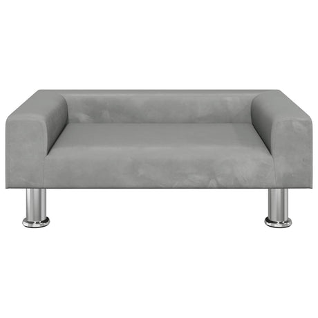 Vidaxl Hundekorb 70x45x26,5 cm Samt hellgrau