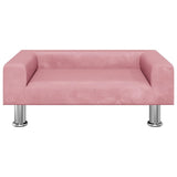 Vidaxl Hundekorb 70x45x26,5 cm Samtrosa