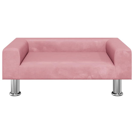 Vidaxl Hundekorb 70x45x26,5 cm Samtrosa