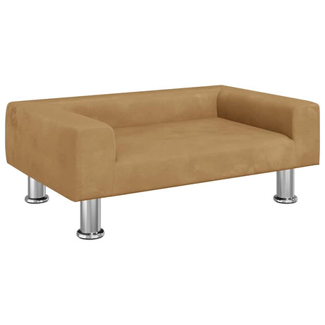 Vidaxl Hundekorb 70x45x26,5 cm Samtbraun