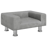 Vidaxl Hundekorb 50x40x26,5 cm Samt hellgrau