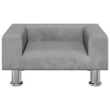 Vidaxl Hundekorb 50x40x26,5 cm Samt hellgrau