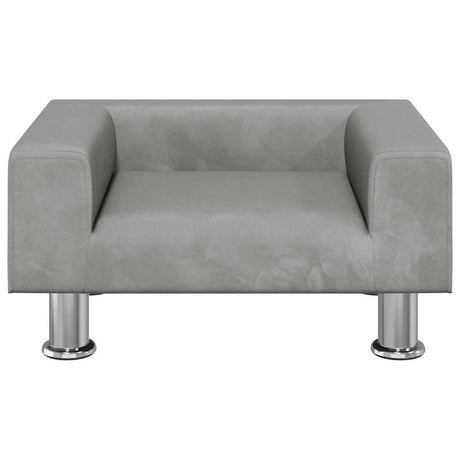 Vidaxl Hundekorb 50x40x26,5 cm Samt hellgrau