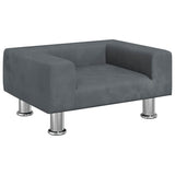 Vidaxl Hundekorb 50x40x26,5 cm Samt dunkelgrau