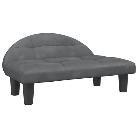 Vidaxxl Hundebett 70x52x30 cm Samt dunkelgrau
