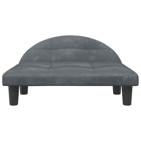 Vidaxxl Hundebett 70x52x30 cm Samt dunkelgrau