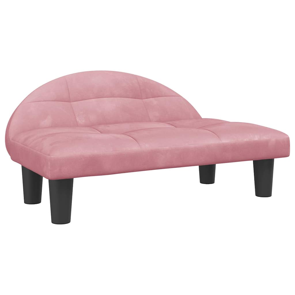 Vidaxxl Hundebett 70x52x30 cm samtrosa