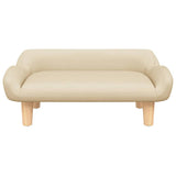 Vidaxxl Hundebett 70x40x24 cm Stoff cremefarben