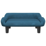 Vidaxxl Hundebett 70x40x24 cm samtblau