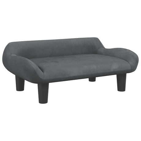 Vidaxxl Hundebett 70x40x24 cm Samt dunkelgrau