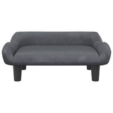 Vidaxxl Hundebett 70x40x24 cm Samt dunkelgrau