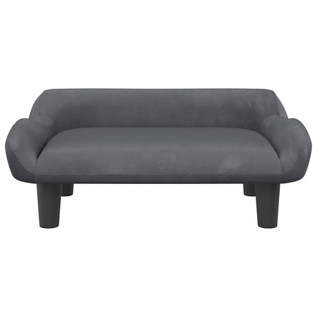 Vidaxxl Hundebett 70x40x24 cm Samt dunkelgrau