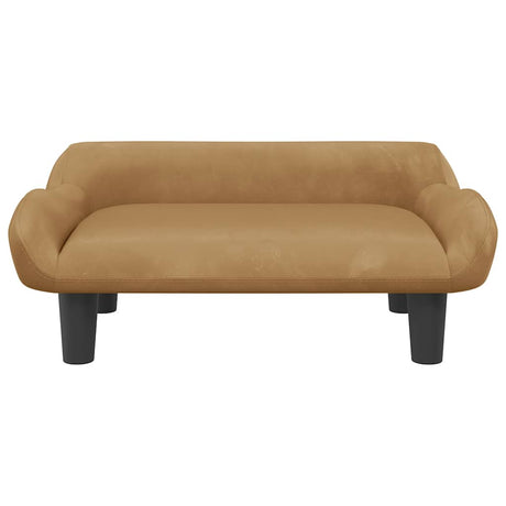 Vidaxl Hundekorb 70x40x24 cm Samtbraun