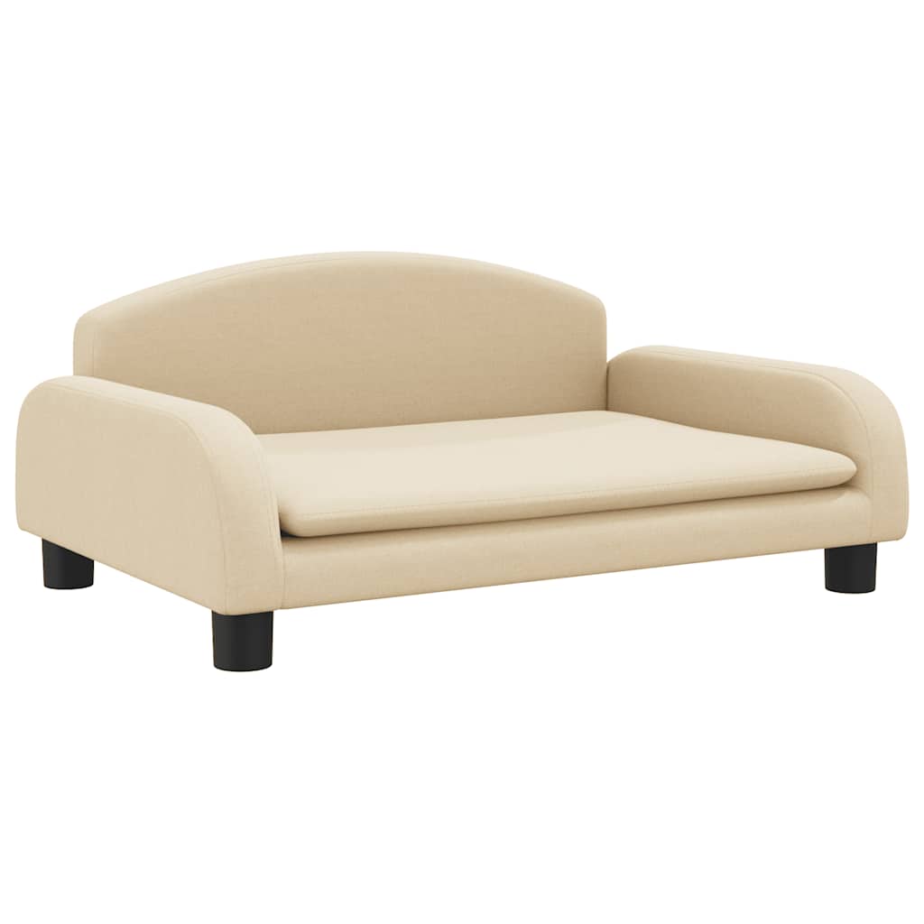 Vidaxxl Hundebett 70x45x30 cm Stoff cremefarben