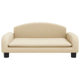 Vidaxxl Hundebett 70x45x30 cm Stoff cremefarben