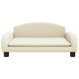 Vidaxxl Hundebett 70x45x30 cm Kunstleder cremefarben