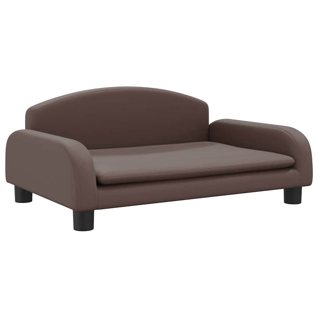 Vidaxxl Hundebett 70x45x30 cm Kunstleder braun
