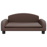Vidaxxl Hundebett 70x45x30 cm Kunstleder braun