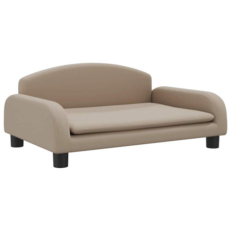 Vidaxxl Hundebett 70x45x30 cm Kunstleder cappuccinofarben