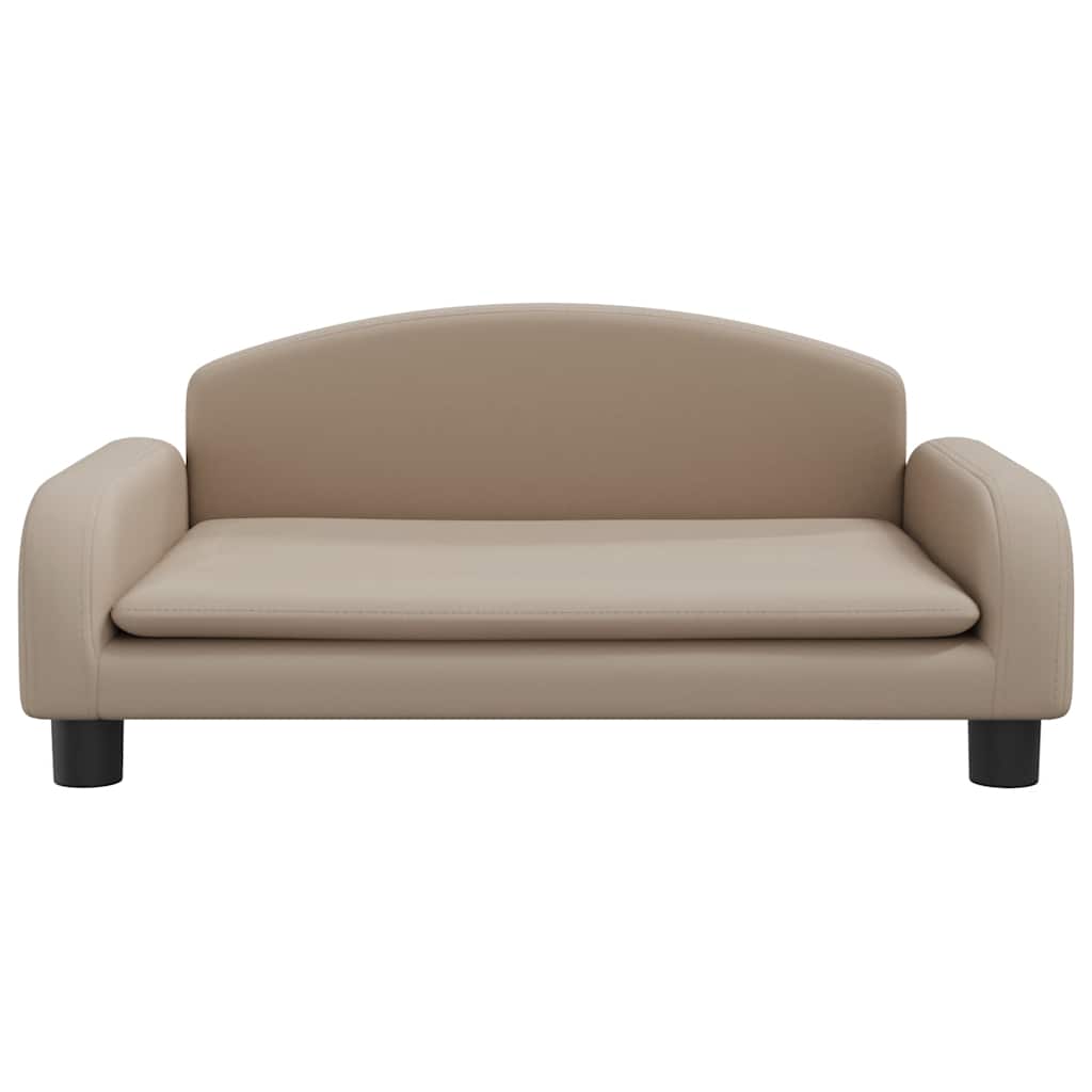 Vidaxxl Hundebett 70x45x30 cm Kunstleder cappuccinofarben